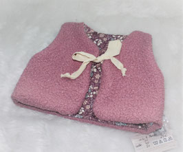 ♥ Teddyweste Blumen mauve Wunschgröße ♥