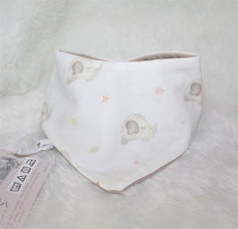 ♥ Frühjahr / Sommer Halstuch Elefanten pastell / Musselin beige ♥