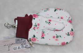 ♥ Daumenhandschuhe Alpenfleece Rosen altrosa Gr. 4 Jahre ♥
