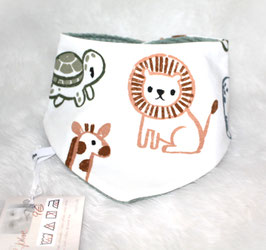 ♥ Frühjahr / Sommer Halstuch Safari bunt / Waffelpiqué salbei ♥
