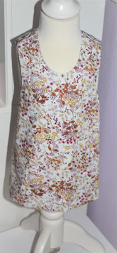 ♥ Schürzenkleid Blumen creme / grau uni Wunschgröße ♥