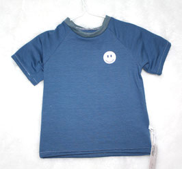 ♥ T-Shirt blau mit Smiley Wunschgröße ♥