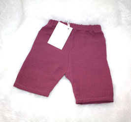 ♥ kurze Musselin Hose Wunschgröße dunkelrosa 1 ♥