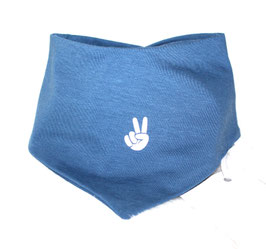 ♥ Frühjahr / Sommer Halstuch blau / Peace weiß ♥
