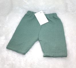 ♥ kurze Musselin Hose Wunschgröße salbei 1 ♥