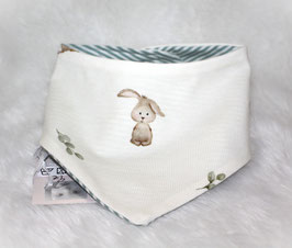 ♥ Frühjahr / Sommer Halstuch Häschen creme / grün weiße Streifen ♥