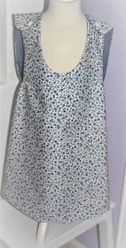 ♥ Schürzenkleid Blumen weiß Blau / blau Muster Wunschgröße ♥