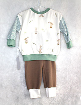 ♥ Oversized Basic Langarmshirt mit passender Hose Hase Wunschgröße ♥