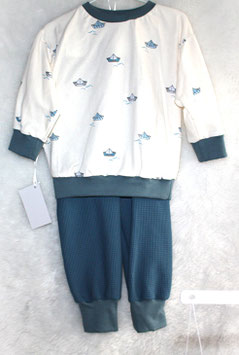 ♥ Oversized Basic Langarmshirt mit passender Hose Schiffchen Wunschgröße ♥