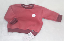 ♥ Oversized Basic Pullover mit Smiley altrosa Wunschgröße ♥