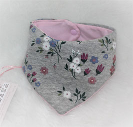 ♥ Herbst / Winter Halstuch Blümchen allover Alpenfleece / Jersey rosa  ♥
