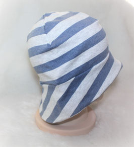 ♥ Sonnenhut Jersey Streifen blau grau Wunschgröße ♥