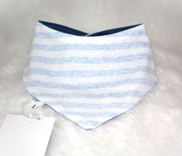 ♥ Frühjahr / Sommer Halstuch Streifen hellblau / dunkelblau uni ♥