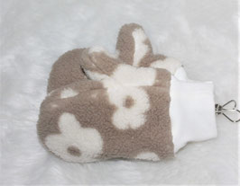 ♥ Daumenhandschuhe Teddy Blumen Plüsch Wunschgröße ♥
