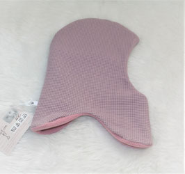 ♥ Schlupfmütze Waffelstoff rosa / rosa Fleece Wunschgröße ♥