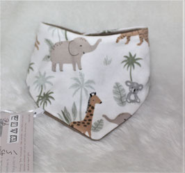 ♥ Frühjahr / Sommer Halstuch wilde Tiere / Musselin braun ♥