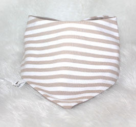 ♥ Frühjahr / Sommer Halstuch Streifen beige weiß / beige uni ♥