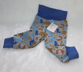 ♥ Babyhose Alpenfleece Dinos blau grau Bund blau Gr. 86/92 ♥