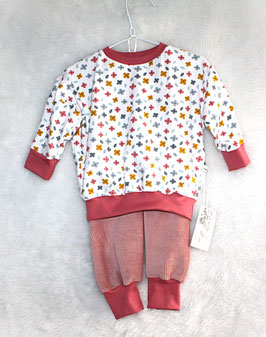 ♥ Oversized Basic Langarmshirt mit passender Hose Streublümchen Wunschgröße ♥