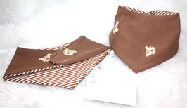 ♥ Frühjahr / Sommer Halstuch Tiger braun / braun creme Streifen ♥