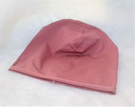 ♥ Dünne 1-lagige Beanie Wunschgröße altrosa ♥