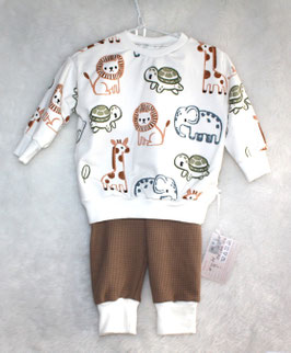 ♥ Oversized Basic Langarmshirt mit passender Hose Safari Wunschgröße ♥