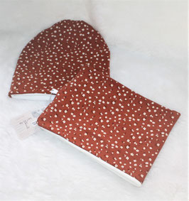 ♥ Mütze und Loop Blumen allover mit Fleece gefüttert Wunschgröße ♥