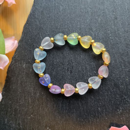 Perlen Armband Herzen Regenbogen 2
