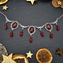 Collier "royal silver red"