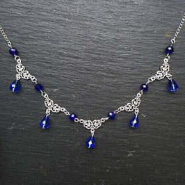 großes Collier blau