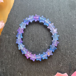 Perlen Armband Sterne Lila
