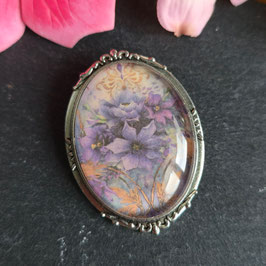 Brosche Lila Blume