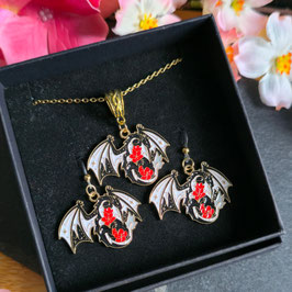 Set Drachen schwarz/rot