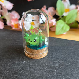 Mini Miniatur Axolotl Grün 2