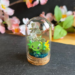 Mini Miniatur Axolotl Grün