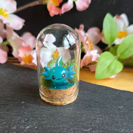 Mini Miniatur Axolotl Petrol 2