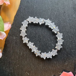 Perlen Armband Sterne weiss