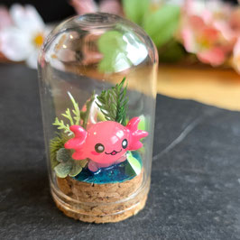 Mini Miniatur Axolotl Rosa