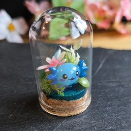 Mini Miniatur Axolotl Blau 2