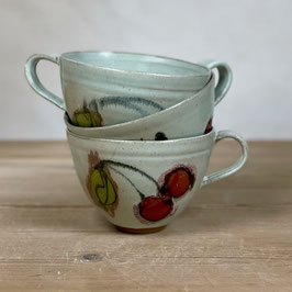 cup - extra large cherry and leaf made to order