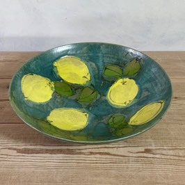 bowl-large lemon on teal