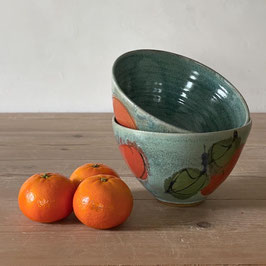bowl-small clementine & leaf