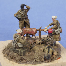 Infanterie coloniale française autour d'un méchoui (R72413)