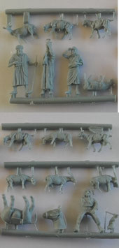 Civils arabes avec âne, chèvres & moutons (R72457)