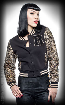 Ladies Sweat College Jacke - Leo Patch