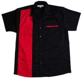 Retro 50s Bowling Shirt John black/red