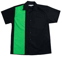 Men's Rockabilly Bowling Shirt DAVID black/green