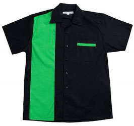 Retro 50s Bowling Shirt John black/green