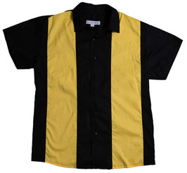 Retro Bowling Shirt RICHARD black/yellow
