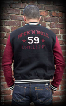 Herren Sweat College Jacke - R'n'R until I die